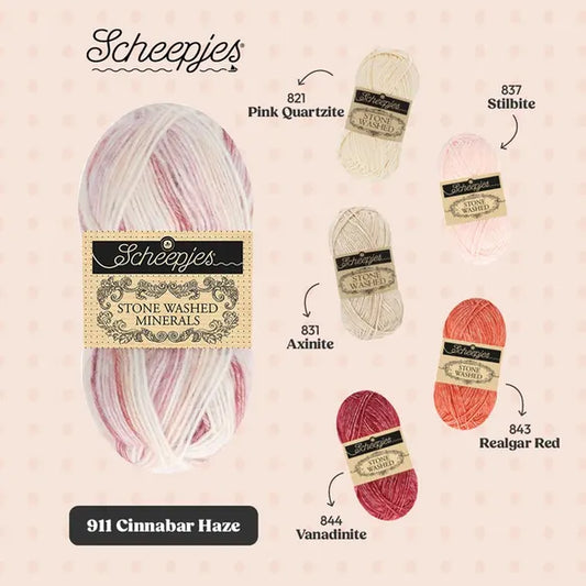 Scheepjes Stone Washed Minerals - 911 Cinnabar Haze