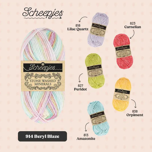 Scheepjes Stone Washed Minerals - 914 Beryl Blaze