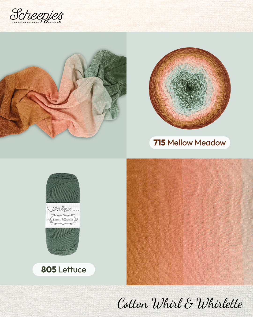Scheepjes Cotton Whirl - 715 Mellow Meadow