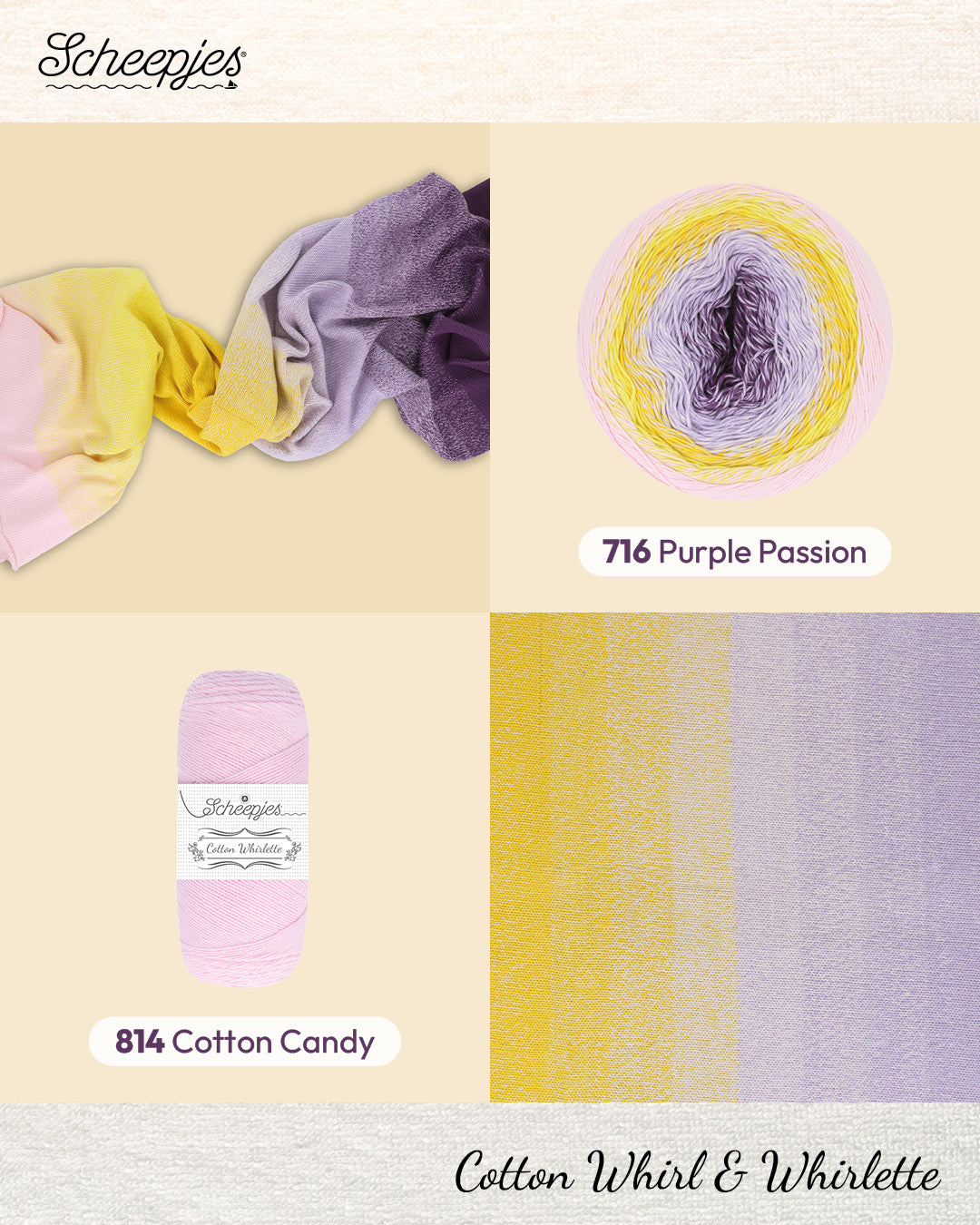 Scheepjes Cotton Whirl - 716 Purple Passion