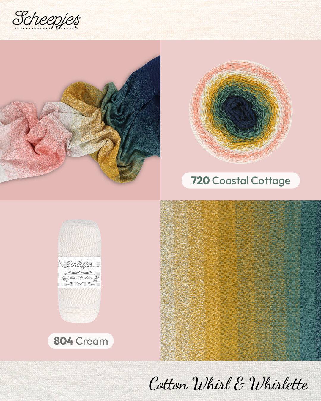 Scheepjes Cotton Whirl - 720 Coastal Cottage