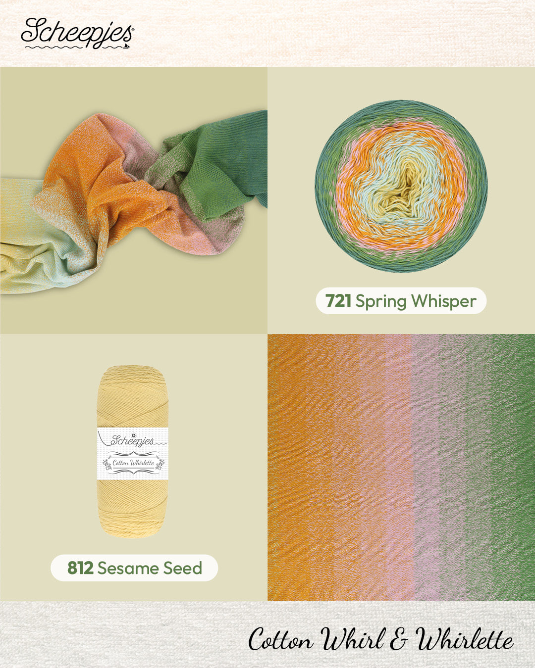 Scheepjes Cotton Whirl - 721 Spring Whisper