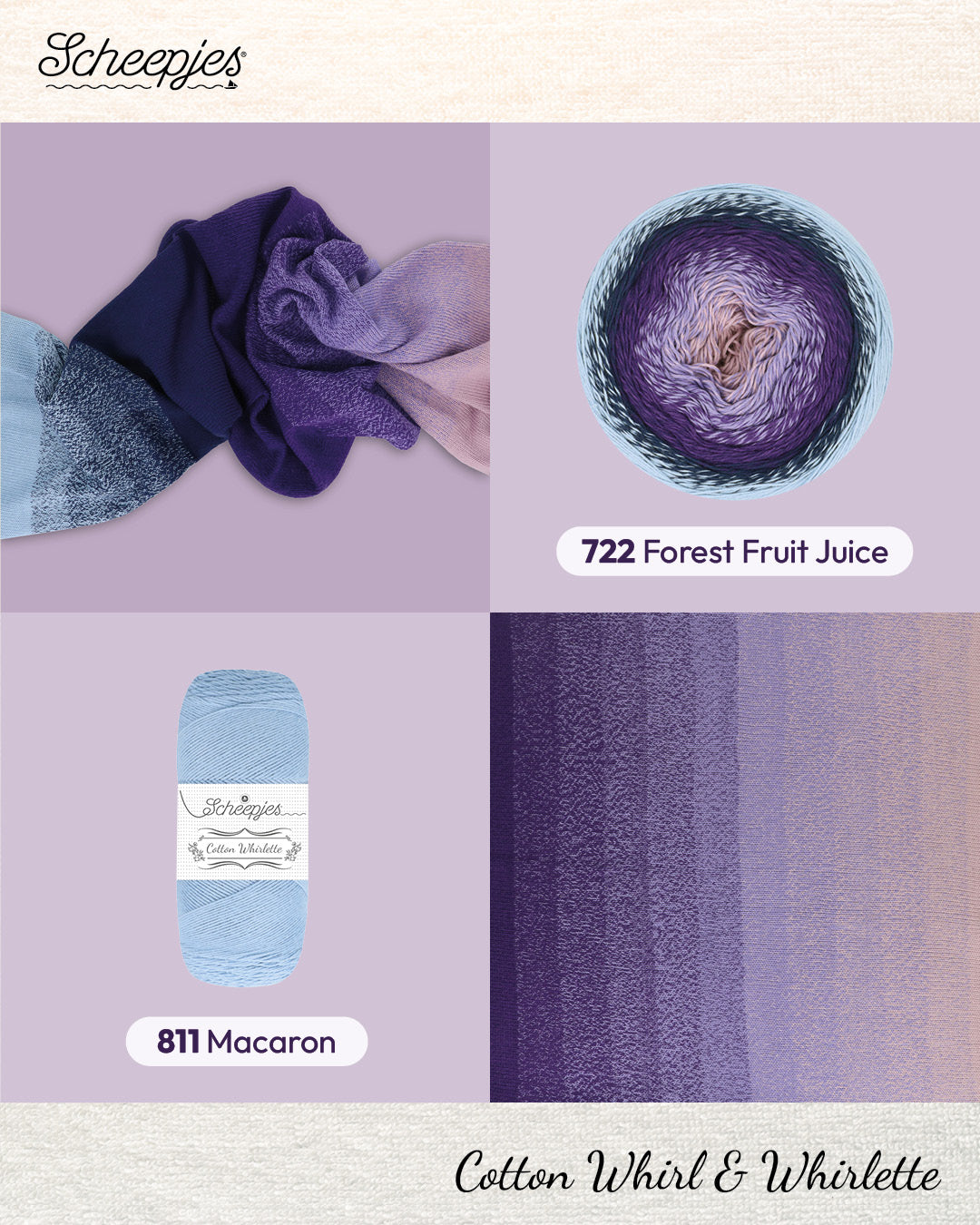 Scheepjes Cotton Whirl - 722 Forest Fruit Juice