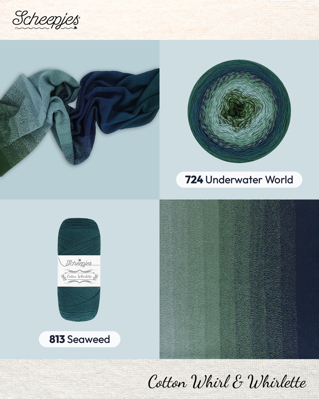 Scheepjes Cotton Whirl - 724 Underwater World