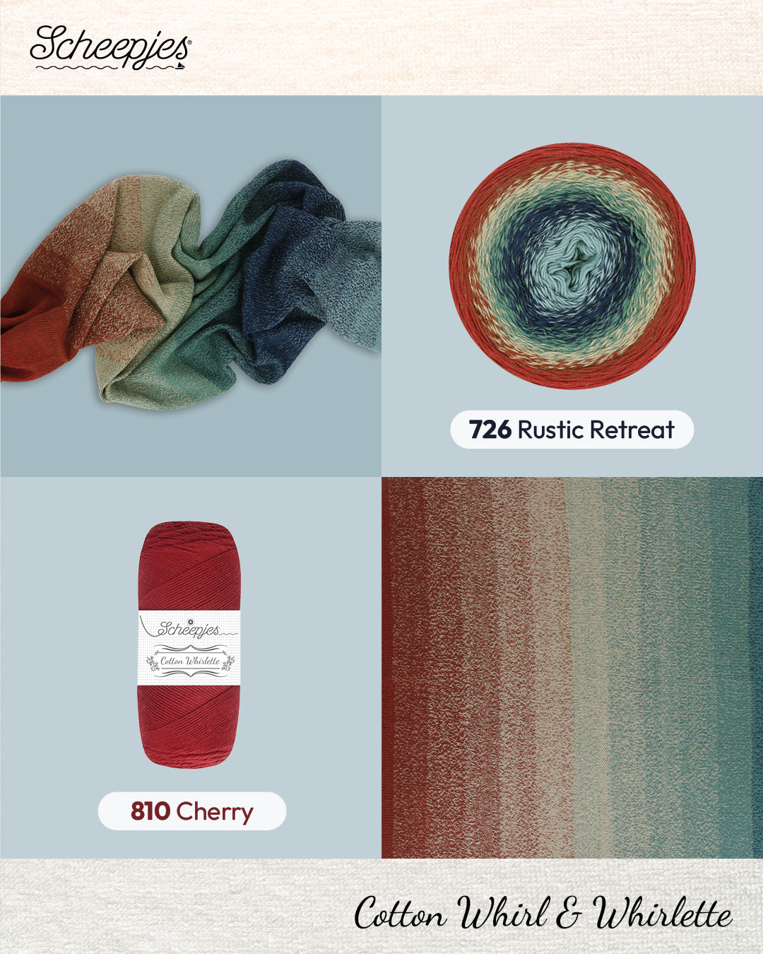 Scheepjes Cotton Whirl - 726 Rustic Retreat