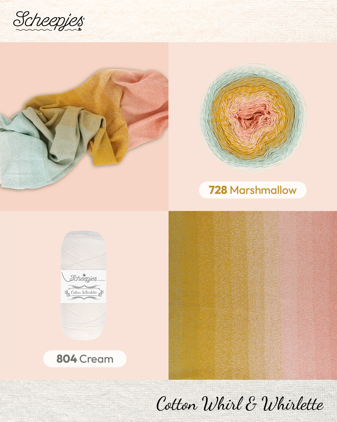 Scheepjes Cotton Whirl - 728 Marshmallow