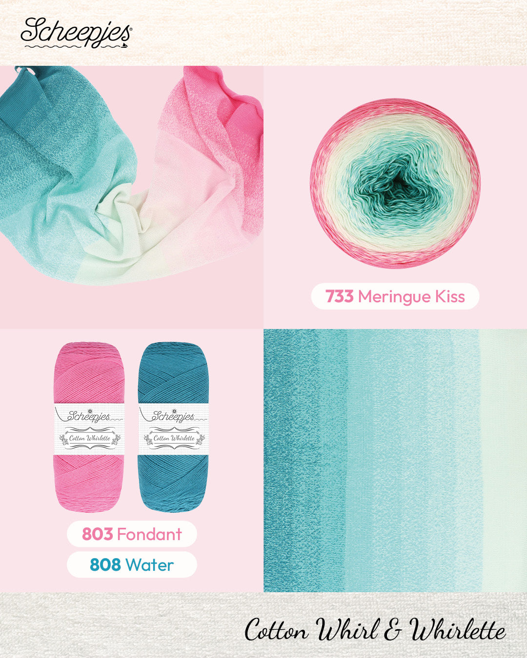 Scheepjes Cotton Whirl - 733 Meringue Kiss