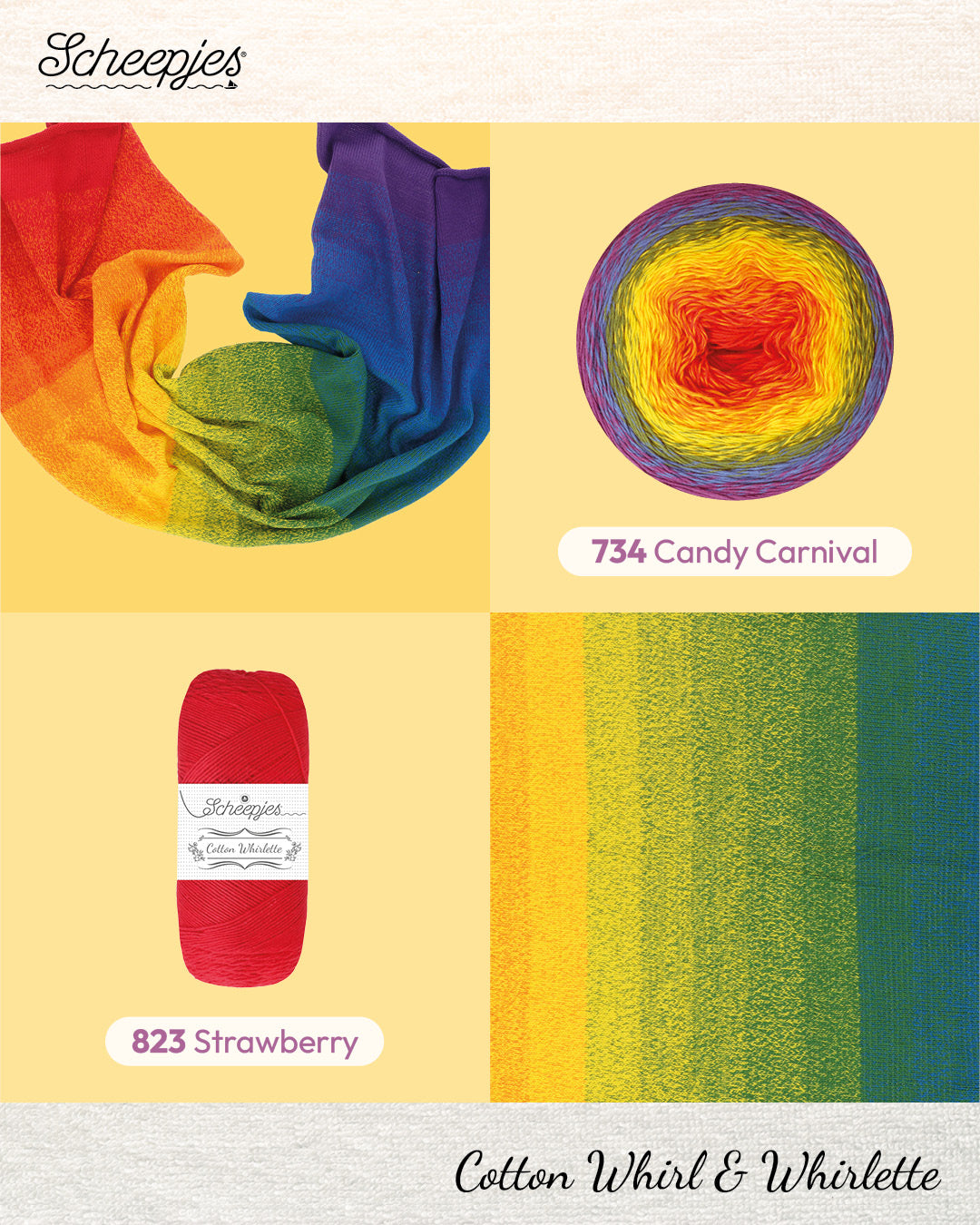 Scheepjes Cotton Whirl - 734 Candy Carnival