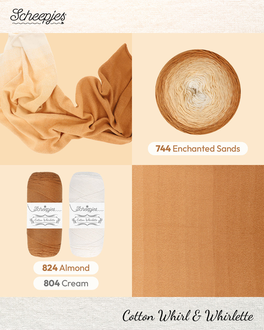 Scheepjes Cotton Whirl - 744 Enchanted Sands