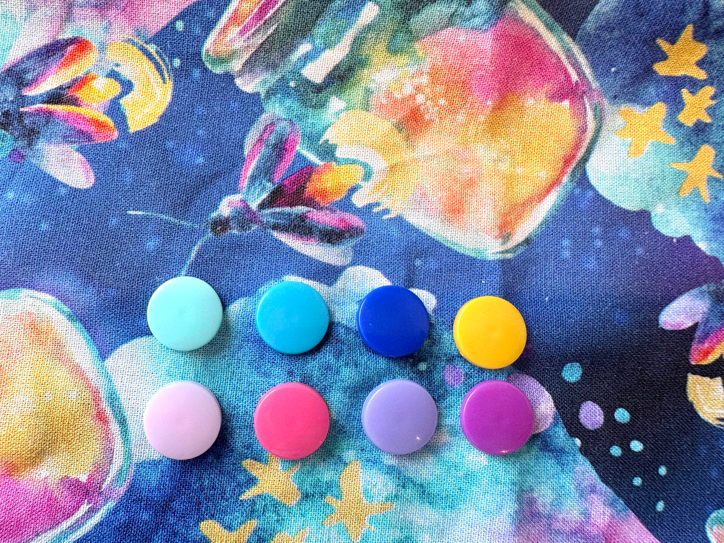 Handmade Cotton Project Tote Bag for Knitting, Crochet, Yarn and other Crafts - Firefly Medium