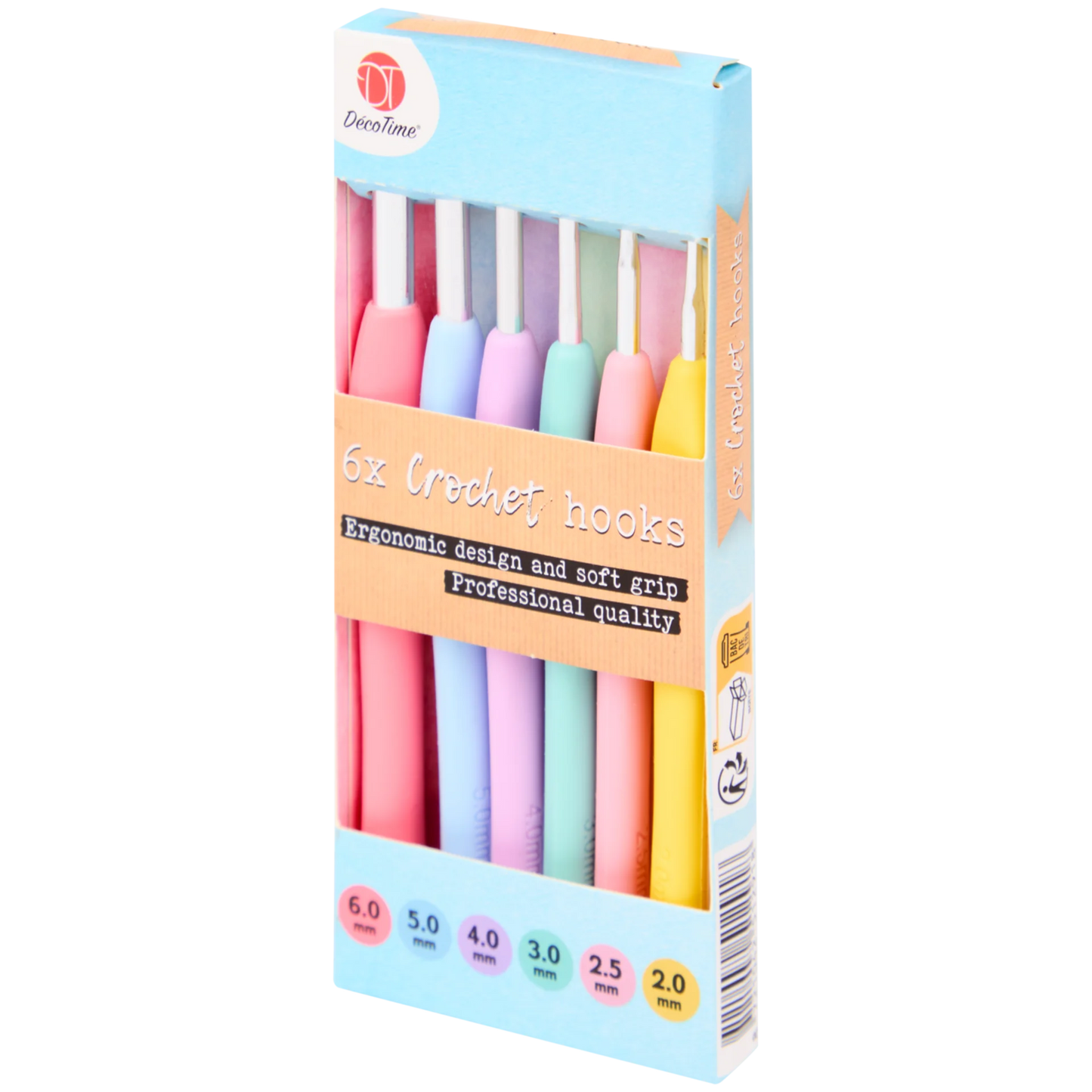 Crochet Hook Set x6 - 2.00-6.00mm