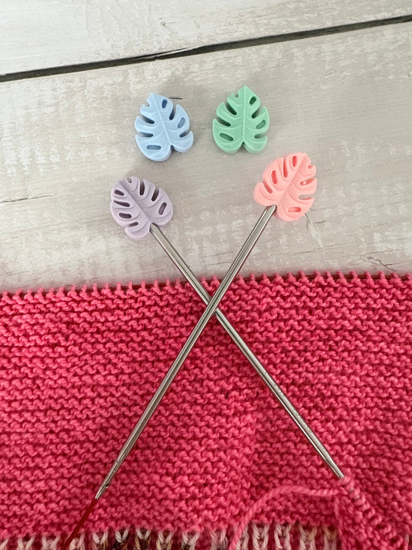 Needle Stitch Stoppers - Monstera Leaf