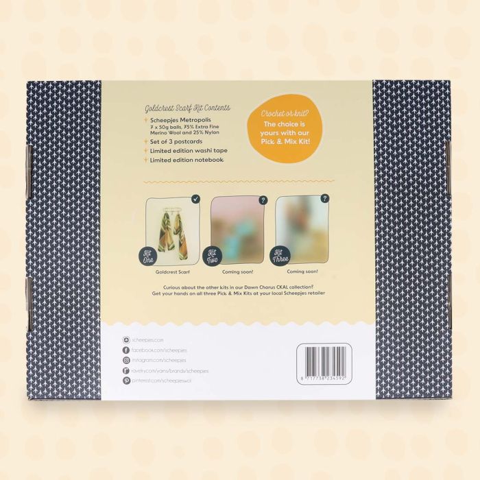 Scheepjes CKAL Dawn Chorus Goldcrest Scarf Kit (Crochet & Knit)