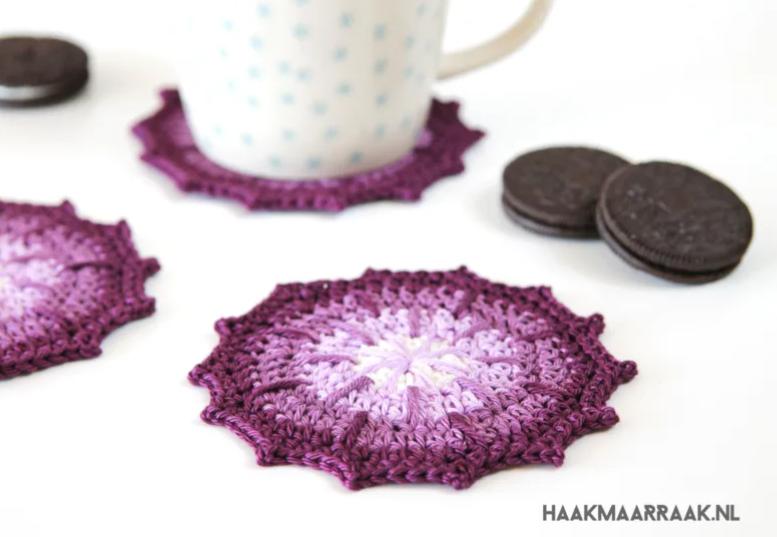Ombre Coasters by Haak Maar Raak - Yarn Kit