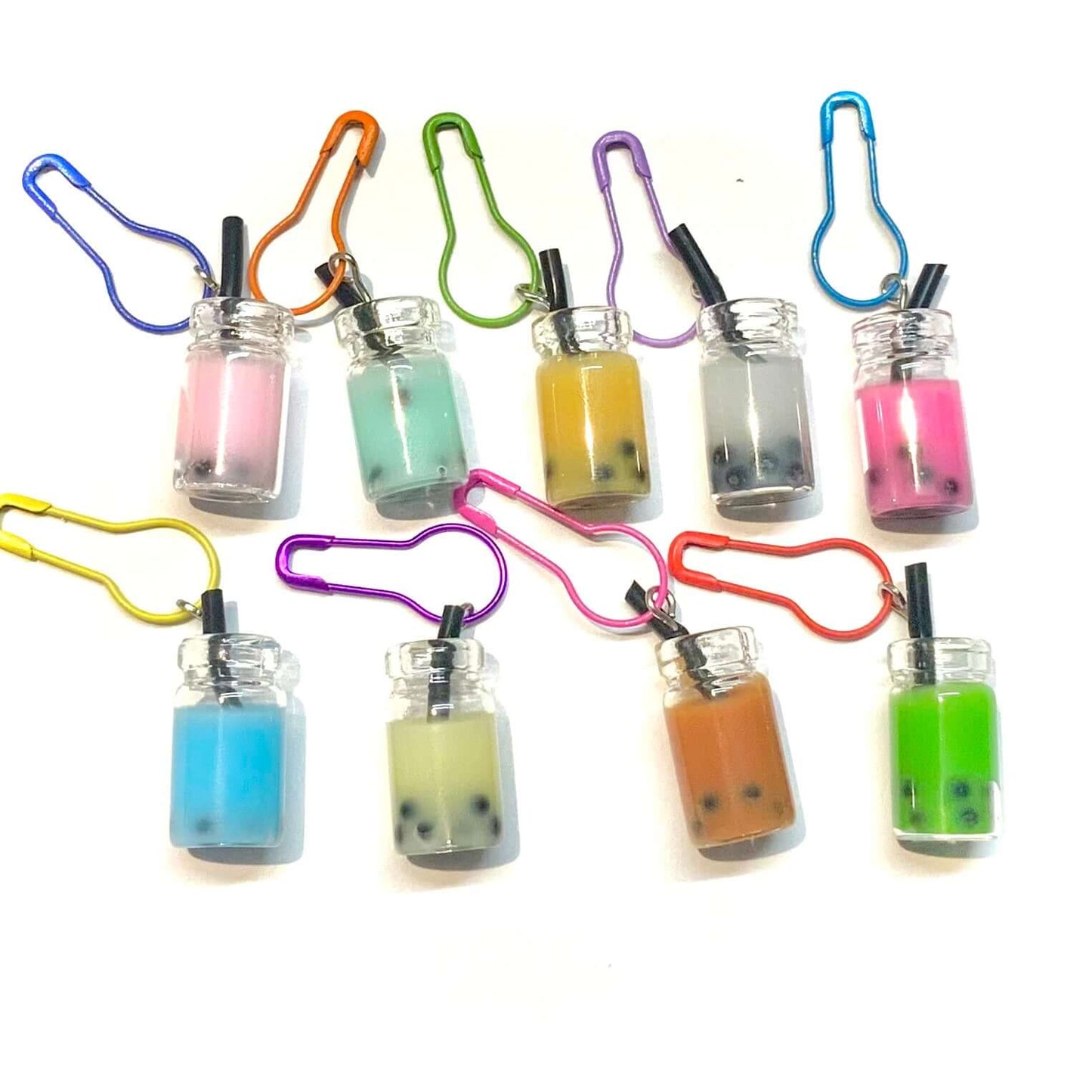 Boba Milk Bubble Tea Stitch Markers Set of 3 - Random Colours