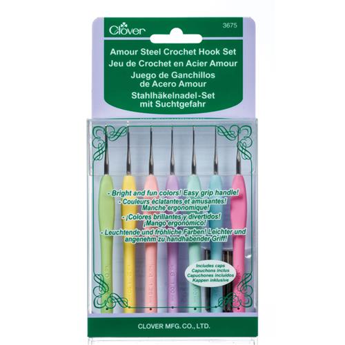 Clover Amour Crochet Hook Set of 7 - 0.60mm - 1.75mm