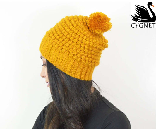 Cygnet Boho Spirit Solids- The Bubble Hat (Crochet)