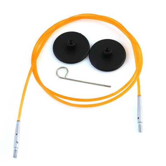 KnitPro Interchangeable Circular Knitting Needle Cable - 80cm (Orange)