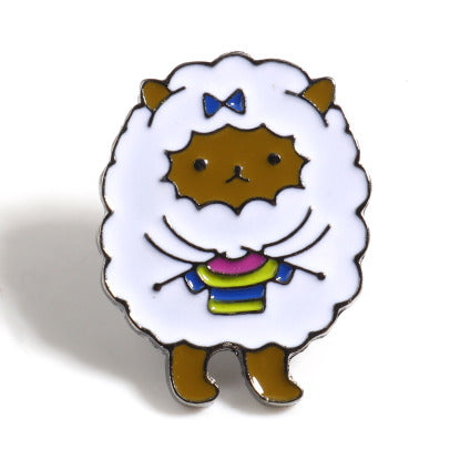 Knitting Sheep Pin