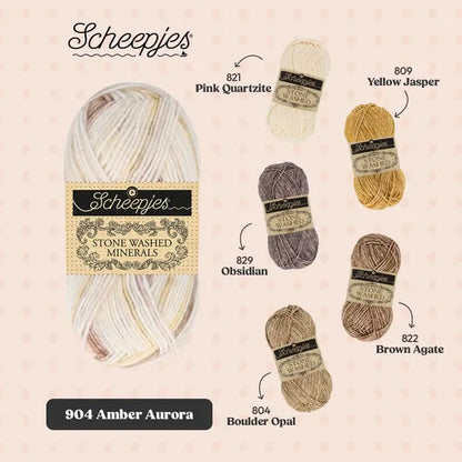 Scheepjes Stone Washed Minerals - 904 Amber Aurora