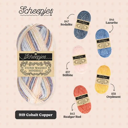 Scheepjes Stone Washed Minerals - 919 Cobalt Copper