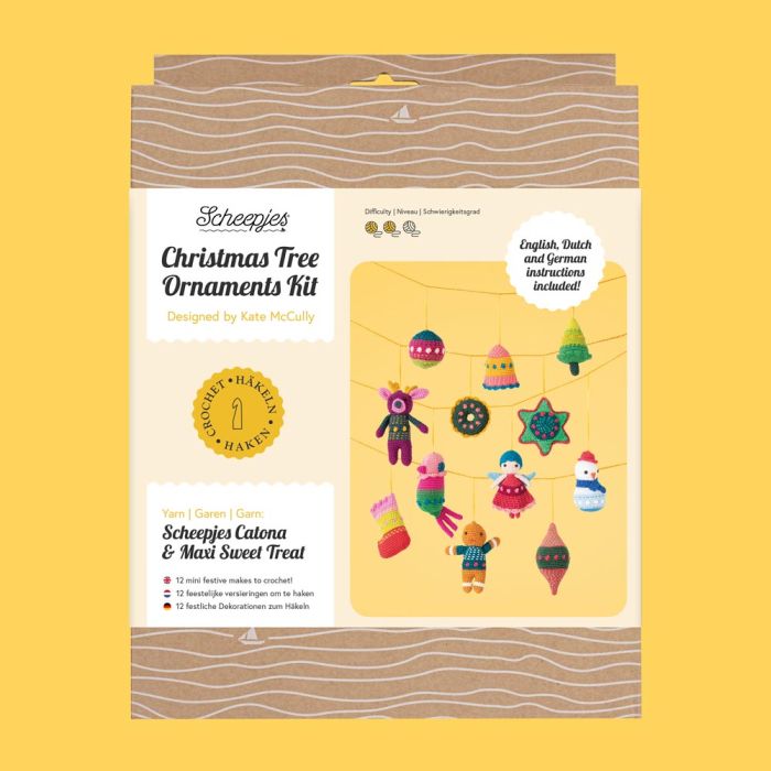 Christmas Tree Ornaments Crochet Kit - Scheepjes Crochet Kit