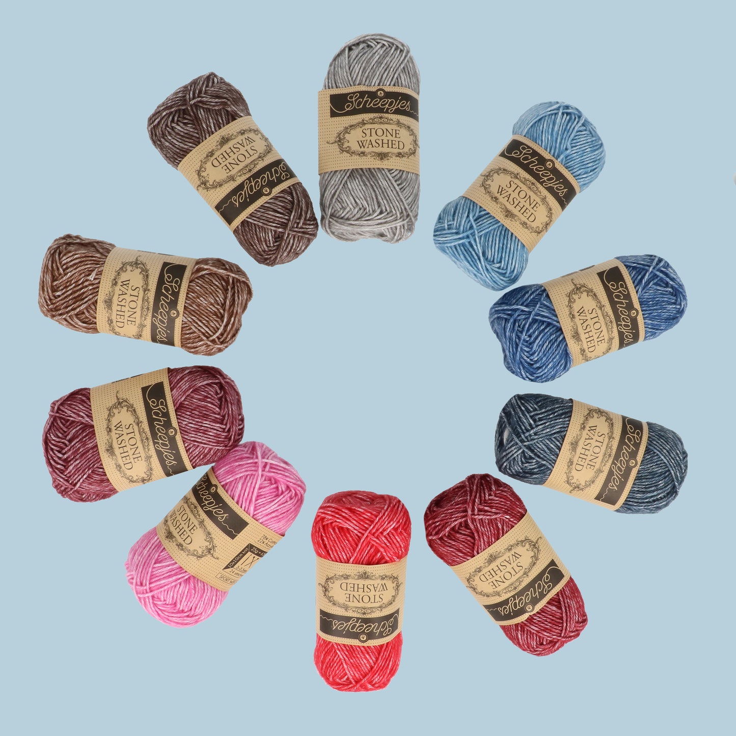 Scheepjes Stone Washed Colour Pack - Aura