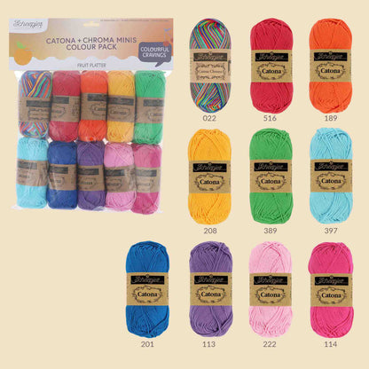 Scheepjes Catona & Chroma colour pack 10x25g - Fruit Platter
