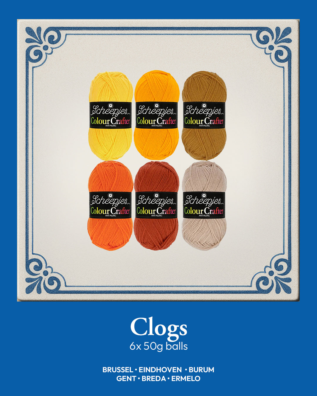 Scheepjes Colour Crafter Colour Pack 6x50g - Clogs