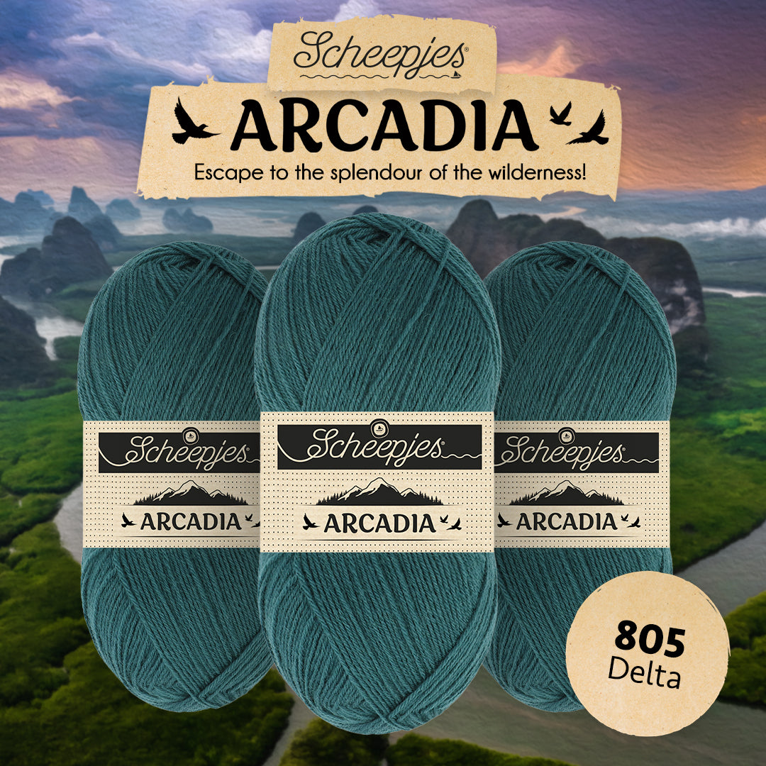Scheepjes Arcadia Sockenwolle – 100g Strang, Farbe Mahagoni, Mischung Aus Wolle & Polyamid
