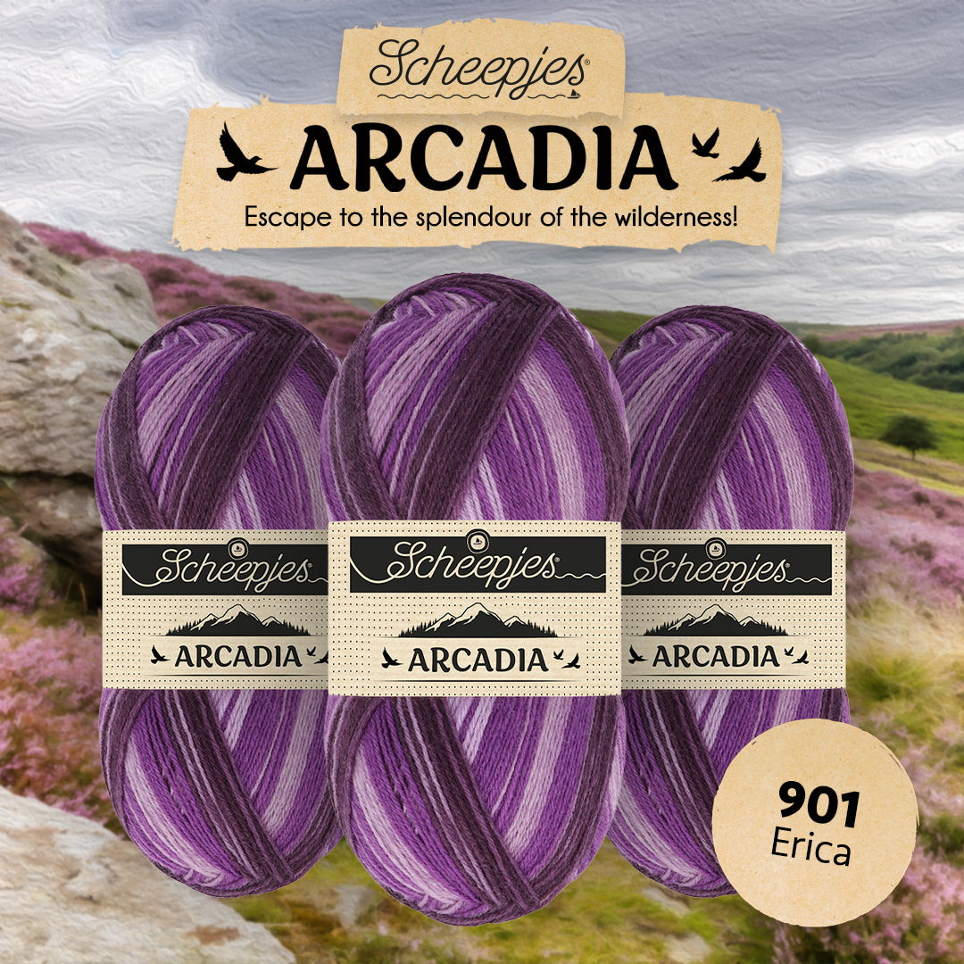 Scheepjes Arcadia Striped - 901 Erica