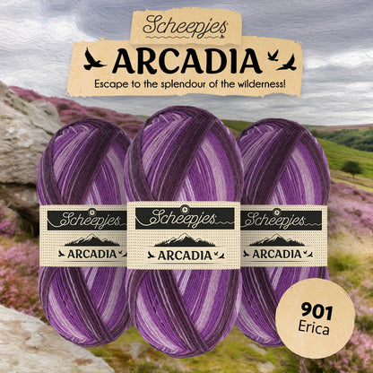 Scheepjes Arcadia Striped - 901 Erica