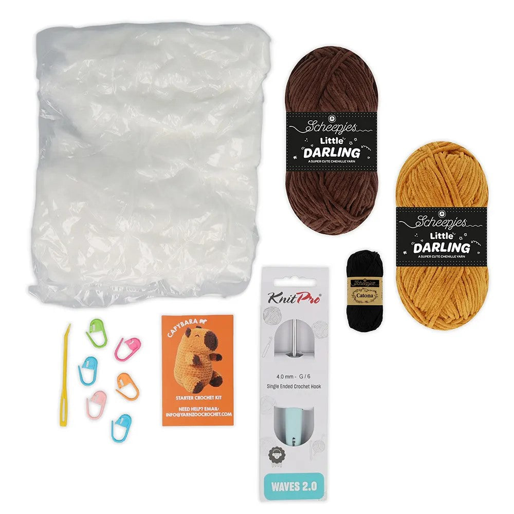 YarnZoo Crochet Starter Kit - Capybara