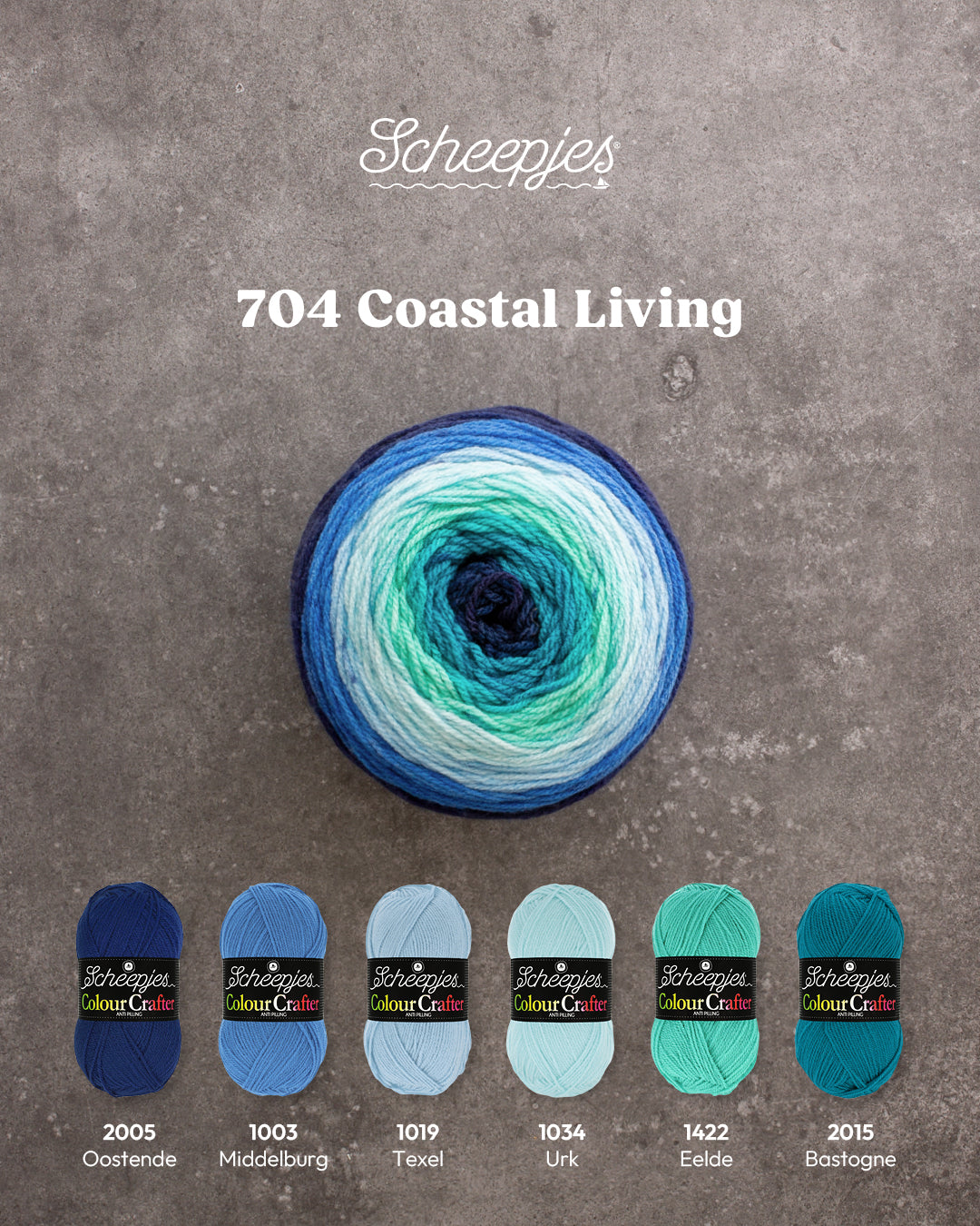 Scheepjes Colour Crafter Cake - 704 Coastal Living