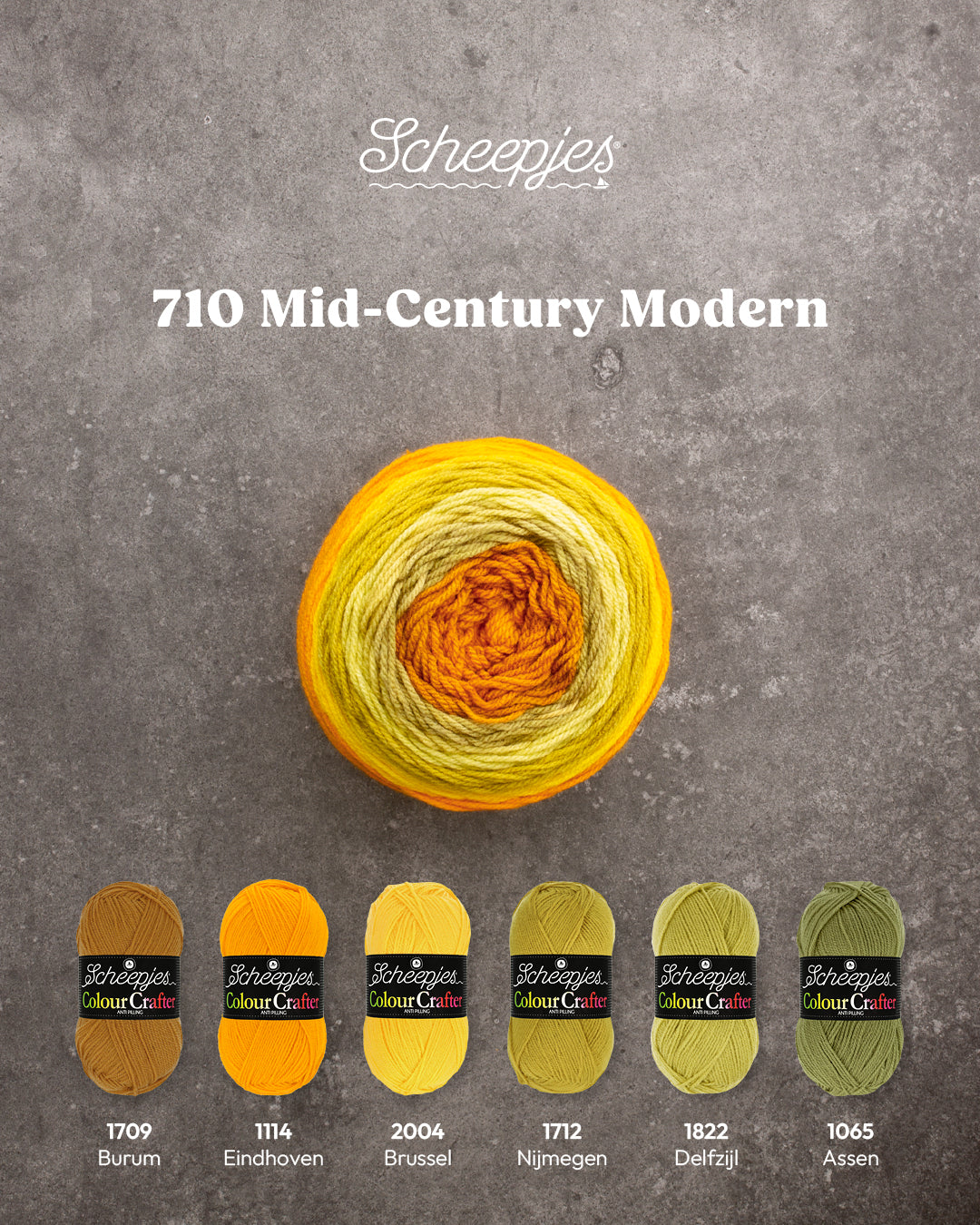 Scheepjes Colour Crafter Cake - 710 Mid-Century Modern