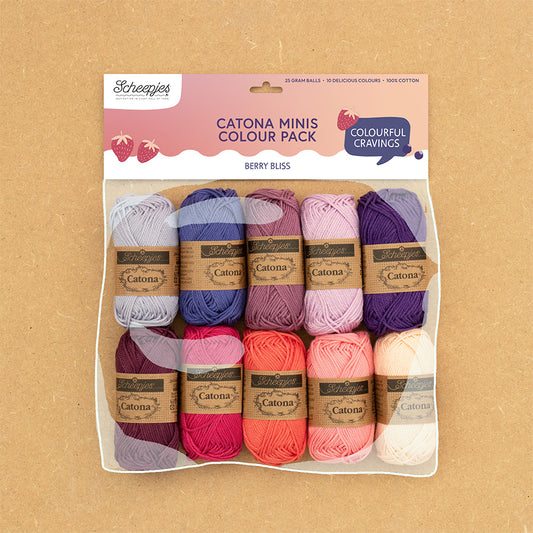 Scheepjes Catona colour pack 10x25g - Berry Bliss