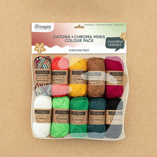 Scheepjes Catona & Chroma colour pack 10x25g - Christmas Treat