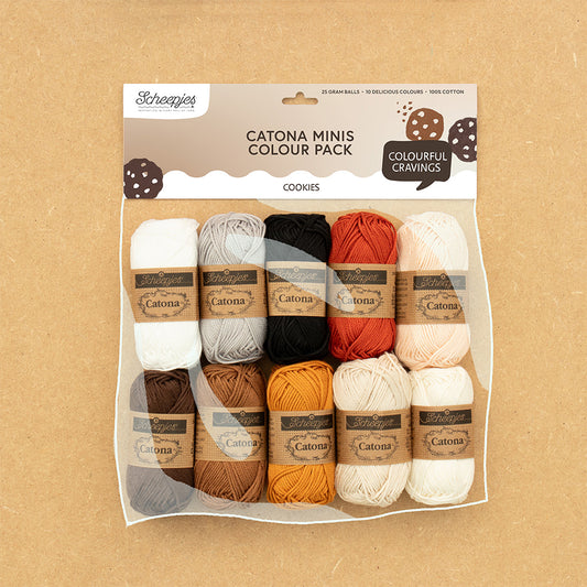 Scheepjes Catona colour pack 10x25g - Cookies