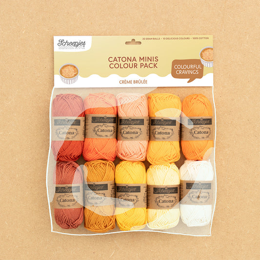 Scheepjes Catona colour pack 10x25g - Crème Brûlée