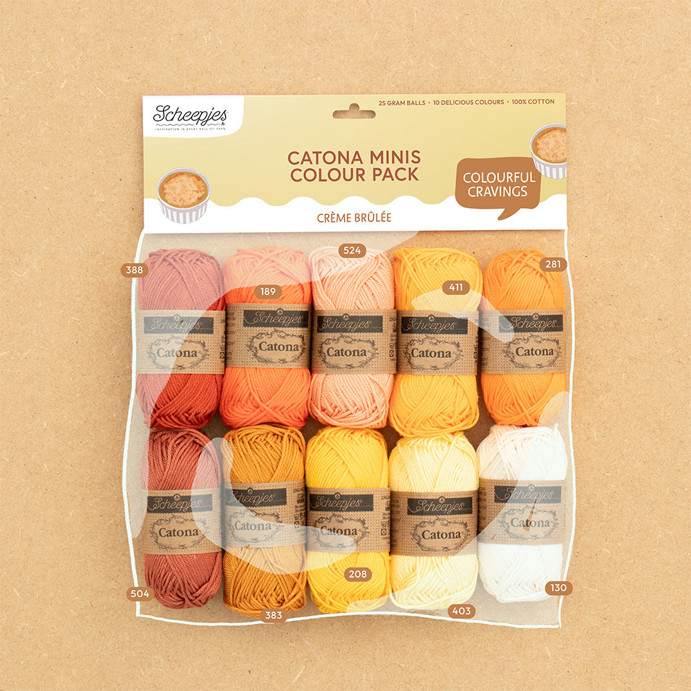 Scheepjes Catona colour pack 10x25g - Crème Brûlée
