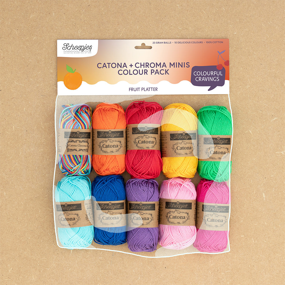 Scheepjes Catona & Chroma colour pack 10x25g - Fruit Platter