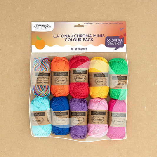 Scheepjes Catona & Chroma colour pack 10x25g - Fruit Platter