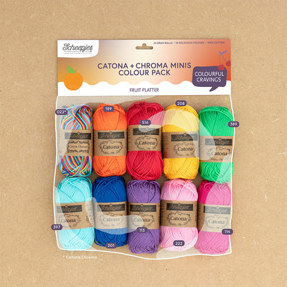 Scheepjes Catona & Chroma colour pack 10x25g - Fruit Platter