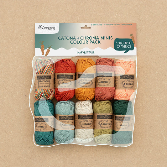 Scheepjes Catona & Chroma colour pack 10x25g - Harvest Tart