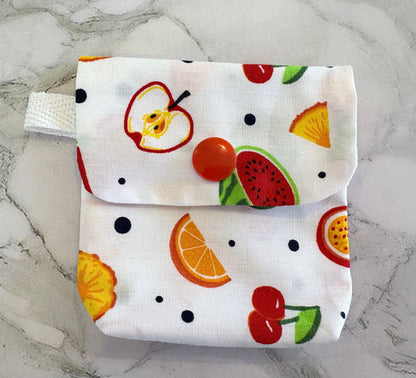 Pouch with Measuring Tape - Fruit Salad White