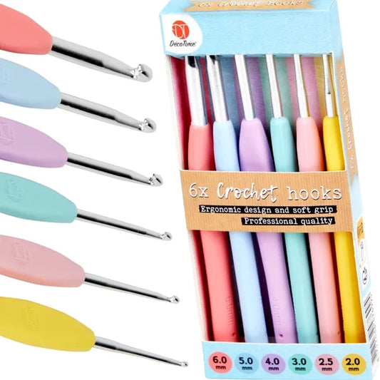 Crochet Hook Set x6 - 2.00-6.00mm