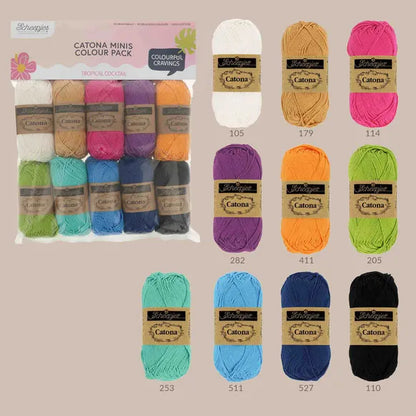 Scheepjes Catona & Chroma colour pack 10x25g - Tropical Cocktail