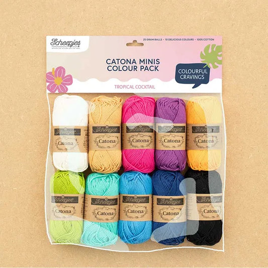 Scheepjes Catona & Chroma colour pack 10x25g - Tropical Cocktail