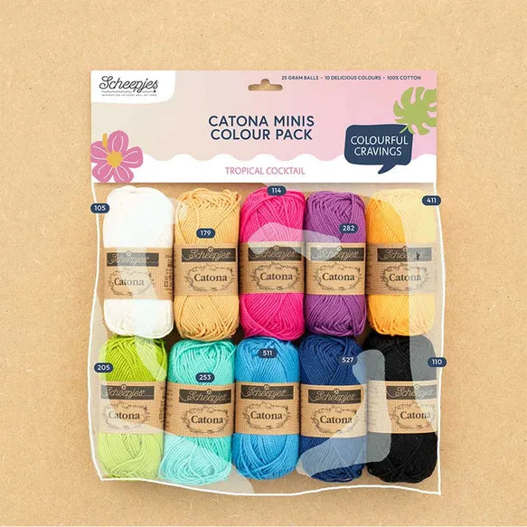 Scheepjes Catona & Chroma colour pack 10x25g - Tropical Cocktail