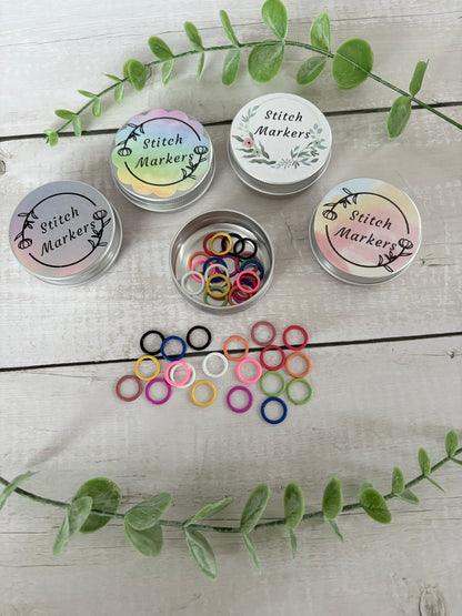 Metal Stitch Markers in Tin  - Small 10mm
